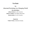Abnormal Psychology in a Changing World 11th Edition By Jeffrey Nevid, Spencer Rathus, Beverly Greene (Test Bank)