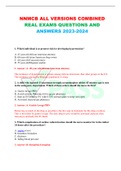 NNMCB ALL VERSIONS COMBINED REAL EXAMS QUESTIONS AND ANSWERS 2023-2024