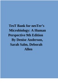 TesT Bank for nesTer’s Microbiology: A Human Perspective 9th Edition By Denise Anderson, Sarah Salm, Deborah Allen