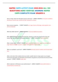 NAPRX CNPR LATEST EXAM 2022-2024 ALL 180 QUESTIONS AQND VERIFIED ANSWERS NAPRX CNPR COMPLETE EXAM GRADED A