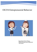 Case uitwerking OE264 Entreprenreurial Behavoir  (OE264) 