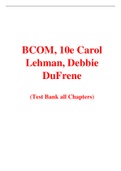 BCOM, 10e Carol Lehman, Debbie  DuFrene (Test Bank)