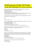 Health Insurance Florida 2-40 Practice Exam 2023 Questions & Correct Answers.