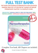 Test Bank For Pharmacotherapeutics for Advanced Nursing Practice, 1ST EDITION By Tammie Lee Demler 9781284154290 Chapter 1-14 Complete Guide .