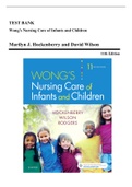 Test Bank - Wong's Nursing Care of Infants and Children, 11th Edition (Hockenberry, 2019), Chapter 1-34 | All Chapters