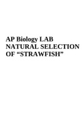 AP Biology LAB NATURAL SELECTION OF “STRAWFISH” 