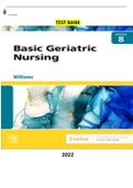 Test Bank - Basic Geriatric Nursing 8th Edition by Patricia A. Williams - Complete, Elaborated and Latest Test Bank. ALL Units (1-20) Included and Updated for 2024