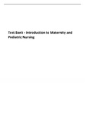 TESTBANK FOR INTRODUCTION TO MATERNITY AND PEDIATRIC NURSING