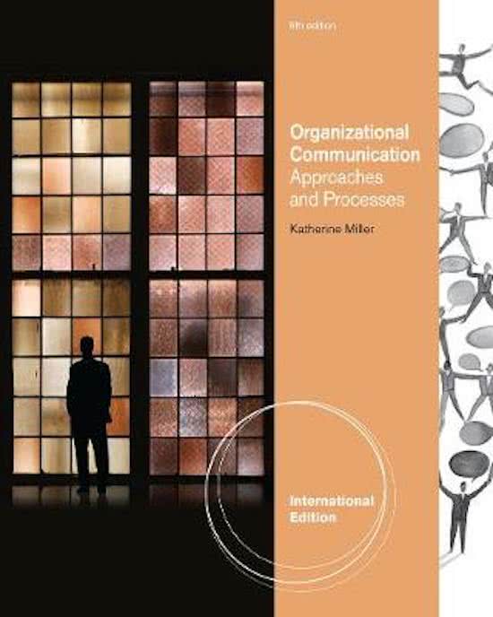 Samenvatting Organizational Communication -  communicatie , organisatie en crisis (CI3V14304)