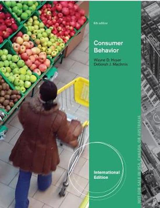 Consumer Behavior - Chapter 7-10