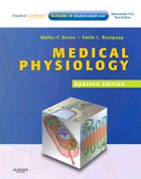 TEST BANK FOR MEDICAL PHYSIOLOGY, UPDATED, 2ND EDITION, WALTER F. BORON, ISBN-10: 1437717535, ISBN-13: 9781437717532