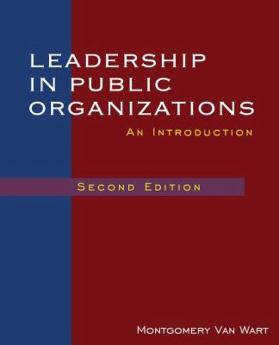 Samenvatting publieke managers en leiderschap (lectures+literatuur) 