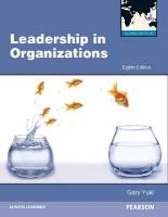 Leadership in Organizations Global Edition