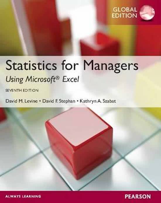 Nederlandse samenvatting International Finance and Economics 2 - Practicumgedeelte - IFE2 - Statistics for managers using Microsoft Excel
