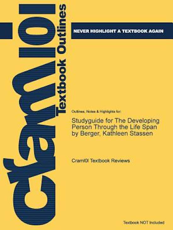 Studyguide for the Developing Person Through the Life Span by Berger, Kathleen Stassen