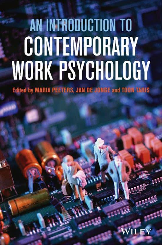 Hoorcolleges + bijbehorende hoofdstukken boek van Work & Health psychology (WHP)