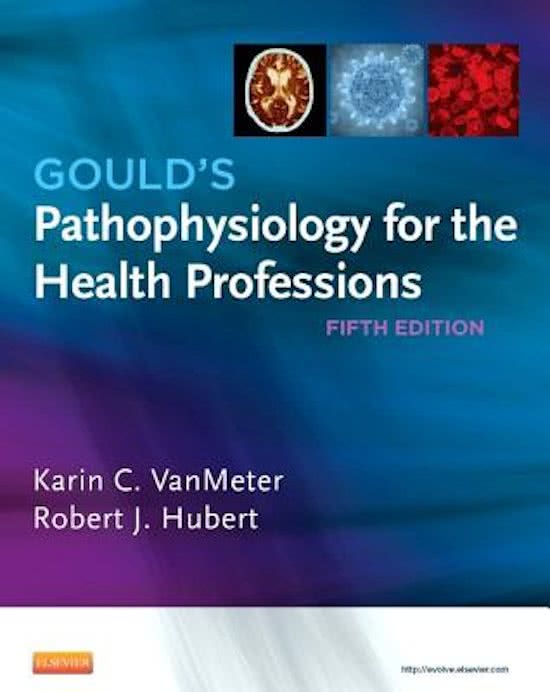 Test Bank For Gould’s Pathophysiology For The Health Professions,  5th Edition (All chapters)