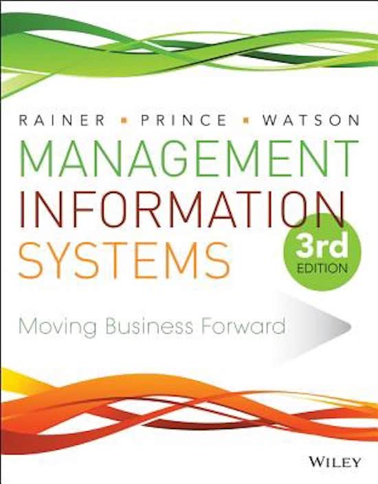 Samenvatting Management Information Systems Wiley 