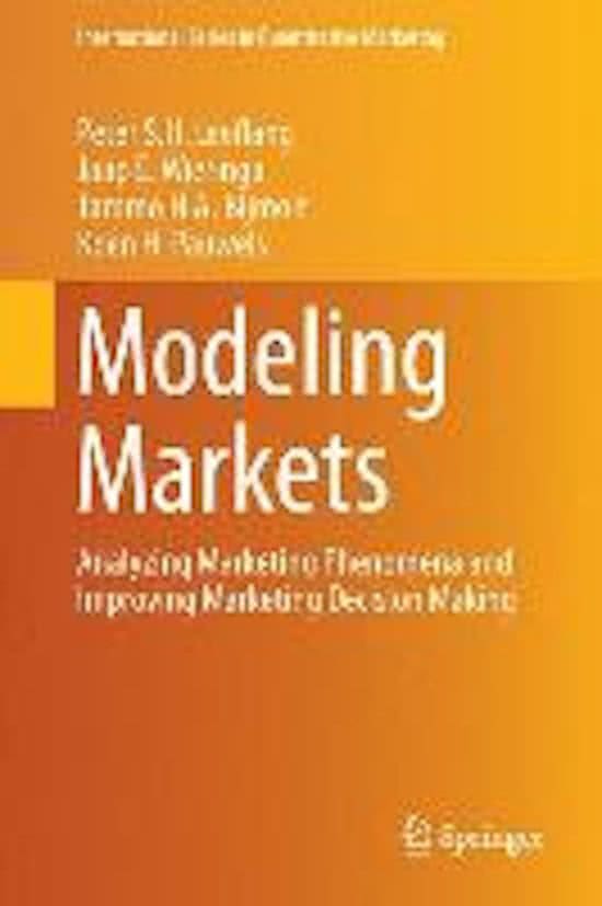 Complete Summary for Market Models (All Lectures + Book Chapers + Weekly Quizzes + Exams 2016-17, 2017-18, 2018-19)