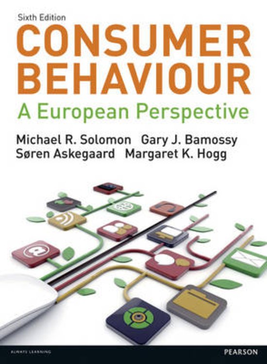 Consumer Behaviour Solomon 11th edition, chapter 1, 2, 3