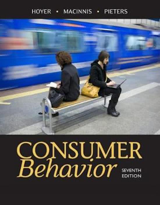 Samenvatting consumer behavior 8th edition 1st Midterm